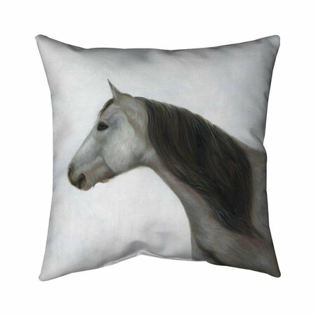 BEGIN HOME DECOR 20 x 20 in. Winter Horse-Double Sided Print Indoor Pillow 5541-2020-AN521